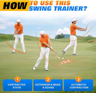 Retractable Golf Swing Training Aid Right-handed Tempo Stick Golf Golf Orange