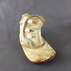 Antique Set Of 2 Victorian Age Leather Button Up Baby Booties Boots Shoes