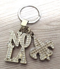 Vintage New Orleans Saints Football Nfl Nola Key Chain Bling Shiny