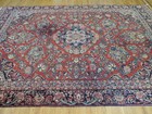 8x12  9x12 Antique Sarough Sarouk Oriental Rug Wool Red Navy Hand-knotted