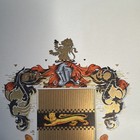 Snow Family Crest Coat Of Arms Shield Lion Motto 8  X 10 