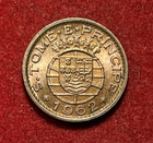 Saint Thomas And Prince Island 20 Centavos 1962 Bronze Coin Km 16 1 T9816