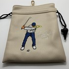 Eastside Golf Beige  Sand Tee   Ball Pouch Drawstring Bag W  Bag Hook