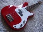 Vintage 1993 Fender Korean Squier Series Silver Logo Precision Bass Dakota Red 
