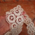 Table Runner Lace Edge Handmade Linen Antique French Bobbin Lace Table Runner
