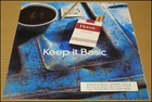 1998 Basic Cigarettes Print Ad 10  X 12  Advertisement Vintage Keep It Basic