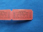 Vintage Strand Theatre 11 Cent Tickets  strip Of 4  Drive-in Movie - Arkansas
