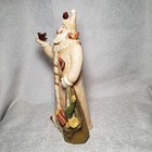 Vintage Ceramic Santa Claus With Cardinals Red Birds   Sack Of Toys