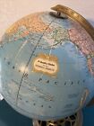 Vintage Large George F  Cram Co  World Globe  a Quality Globe  12 d Metal Base