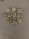 Lot Of Ten 22 Mm Designer Cc Vintage Button Gold Tone Chanel 10 Buttons
