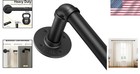 Industrial-style Black Curtain Rods 72-144        Wall And Ceiling Mount Options