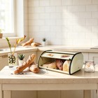 Sotech Retro Bread Box -vintage Hand-painted Metal Kitchen Food Storage