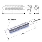 1 2 Mm Wire Dia Expansion Spring Tension Extension Expanding Extending Springs