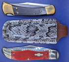 Buck 110 Real Flower Snakeskin Knife Sheath Handcrafted Item  432  no Knife 
