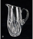 New vtg  Signed Cartier Crystal Glass 10  Tall Cocktail Martini Pitcher 48 Oz 
