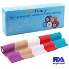 10x Self Adhesive Bandage Wrap Cohesive Vet Tape Elastic Adherent 3  X 5 Yards
