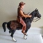 Vintage 1970s Marx Best Of The West Johnny West Cowboy W thunderbolt Black Horse