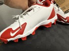 Nike Force Trout 9 Keystone White red Baseball Cleats Fb9731-004 Youth Sz 4