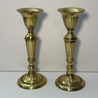 Vintage Brass Candlestick Holder Pair Vintage  6  Inches Tall Set Of 2 Mcm