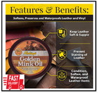 Golden Mink Oil Paste  6 Oz  - Soften  Preserves And Waterproofs Leather 