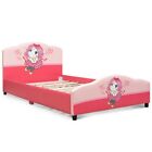 Costway Kids Children Upholstered Platform Toddler Bed Bedroom Furniture Girl