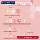 137pcs Retro Dusty Pink And Rose Pink Balloons Garland Arch Kit - 18 12 10 5 Inc