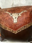 Handmade Leather Western Pillow