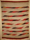 Antique Striped Navajo Wearing Blanket Barber Pole    not A Rug