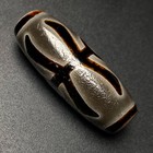 Pure Tibetan Buddhism Agate Guiren Totem Dzi Bead Amulet Necklace Pendant G791