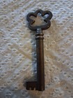 Antique Skeleton Key Ornate Metal Hollow Barrel Victorian Door Furniture Lock