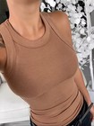 Women Solid Round Neck Ribbed Tank Top Camisole Women Summer Basic Elastic Tank
