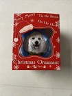 E   S White Poodle Christmas Holiday Ornament New