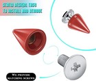 Zhengmy 100 Sets Studs And Spikes 7 X 10 Mm Metal Red Punk Clothes Cone 