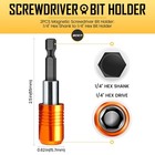 2pcs 2 5  Quick Change Drill Extensions  Magnetic Drill Bit Holder  1 4  Hex