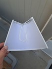 White Fabric Clip-on Empire Lamp Shade  Traditional Style  Solid Pattern  2 Pack