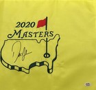 Dustin Johnson Signed Masters Flag Psa dna Coa Undated Golf Golfer 2020 Pga Open