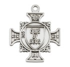 Saint Michael Archangel Sterling Silver Maltese Cross Medal Pendant Only