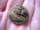 Vintage 11 16  Brass Metal Picture Button - Horse Head - D33
