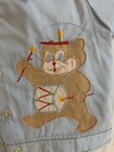 Vintage Mayfair Baby Boy 2 Piece Outfit 12m Blue Teddy Bear Drummer Pants Set