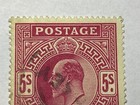 Great Britain Gb 1902 Stamp Scott  140 5 Shillings King Edward Vii