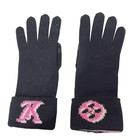 Auth Louis Vuitton Gon 3d Monogram M76451 Black Pink White - Rn0230 Gloves Wool