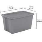 Extra Large Storage Bin  30 Gallon Durable Plastic Storage Tote With Snap-on Lid