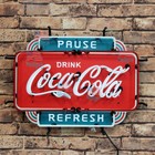 Coca Cola Pause Drink Refresh Coke 20  Neon Sign Light Lamp Hd Vivid Printing