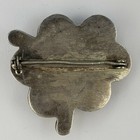 Vintage Native American Navajo Sterling Silver 925 Green Turquoise Brooch Pin