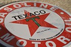 Vintage-style Round Twelve Inch Diameter Texaco Motor Oil Metal Sign   Free Shpg