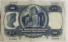 1968 Hong Kong Shanghai Banking Corporation  500 Banknote  Xf