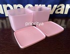 Tupperware Freezer It Square Rounds 800ml Container Set Of 2 Pink New