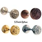 Pair Of Victorian Ornate Metal Door Knobs Acanthus Design Polished Brass