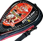 Dunlop Black Max Oversize Head 500cm Squash Racket Black Red Bag Case