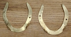Lot Of 2 Vintage Solid Brass Handmade Horseshoes 5 1 4  X 5 1 8  Lex  Ky  Find